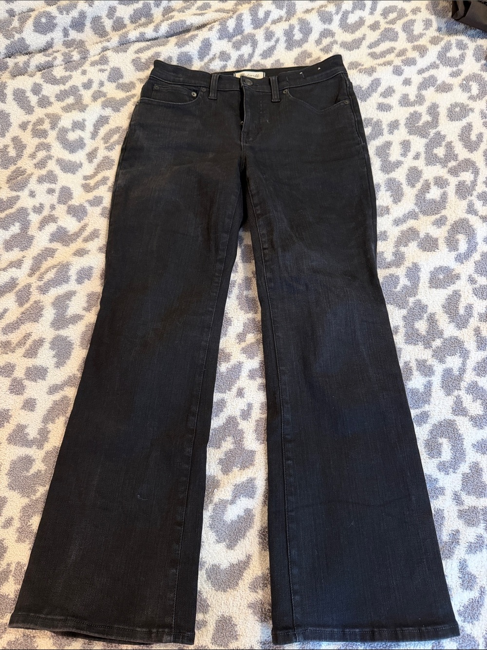 Madewell Black Mid-Rise Kick Out Jeans